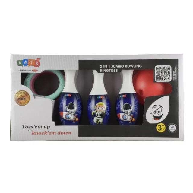 Simarr 2 In 1 Jumbo Bowling Ringtoss - Multicolor - Assorted