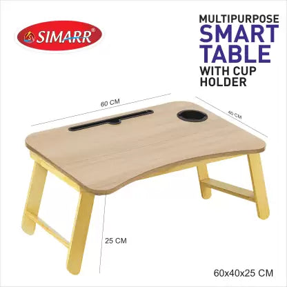 SIMARR Wood Portable Study Table With Cup Holder For Kids - Multicolor