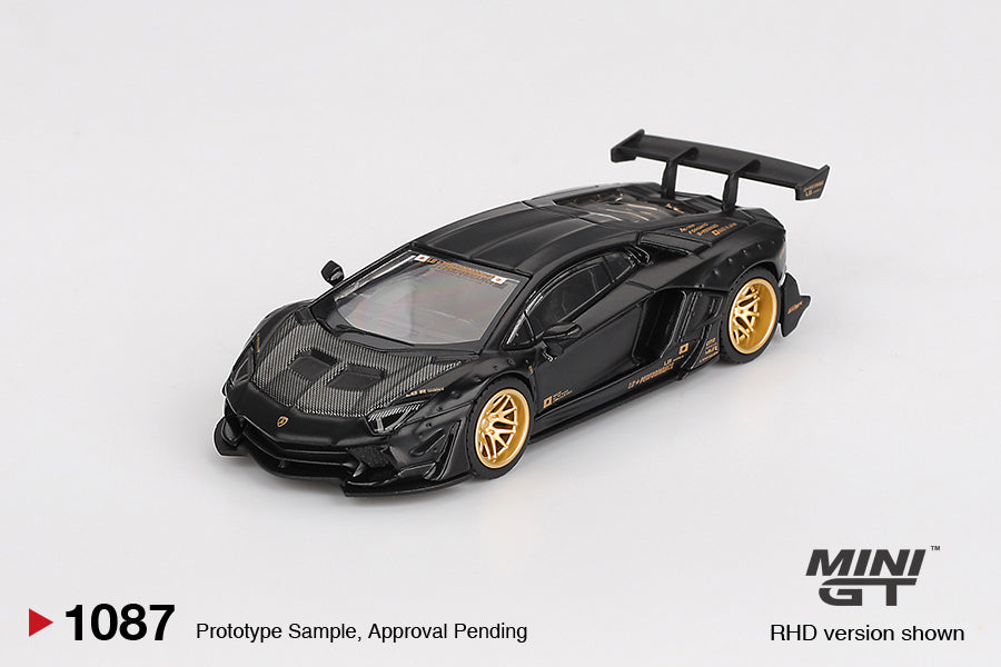 Mini GT LB★WORKS Lamborghini Aventador Limited Edition Matte Black - #1087