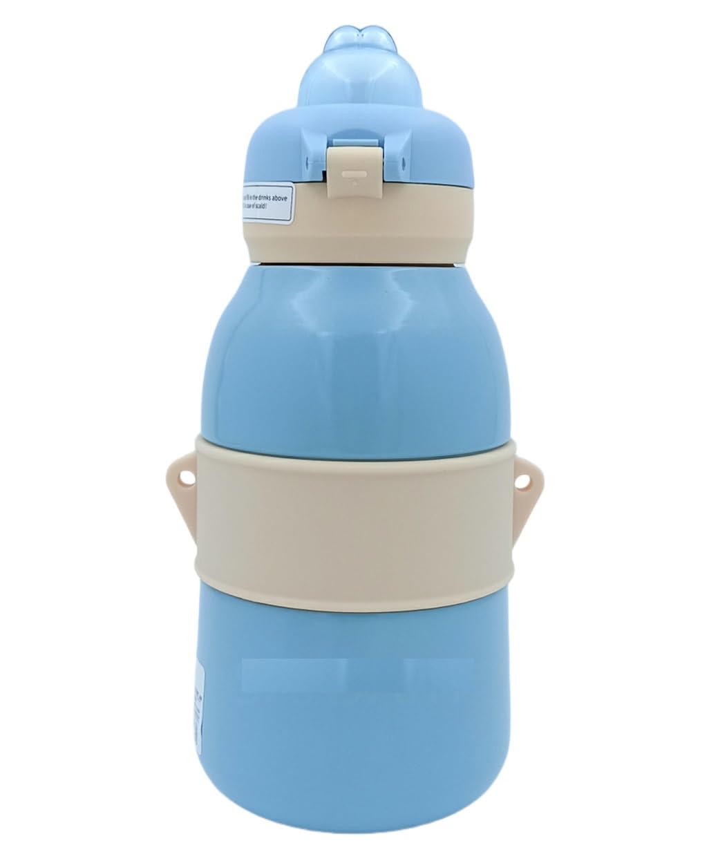 Hot & Cold Double Walled Thermos Flask Vacuum Insulated Stainless Steel Water Bottle for Kids with Straw (490ml)