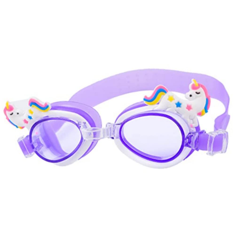Kids Swimming Goggles Safe Soft Silicone No Leaking Crystal Clear Swim Goggles - Unicorn