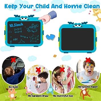 LCD Writing Tablet Kids Toys | 10.5 Inch Doodle Board Drawing Pad | Early Educational Learning Toys for Kids | Erasable Electronic Board Gift for Ages 3-8 Years