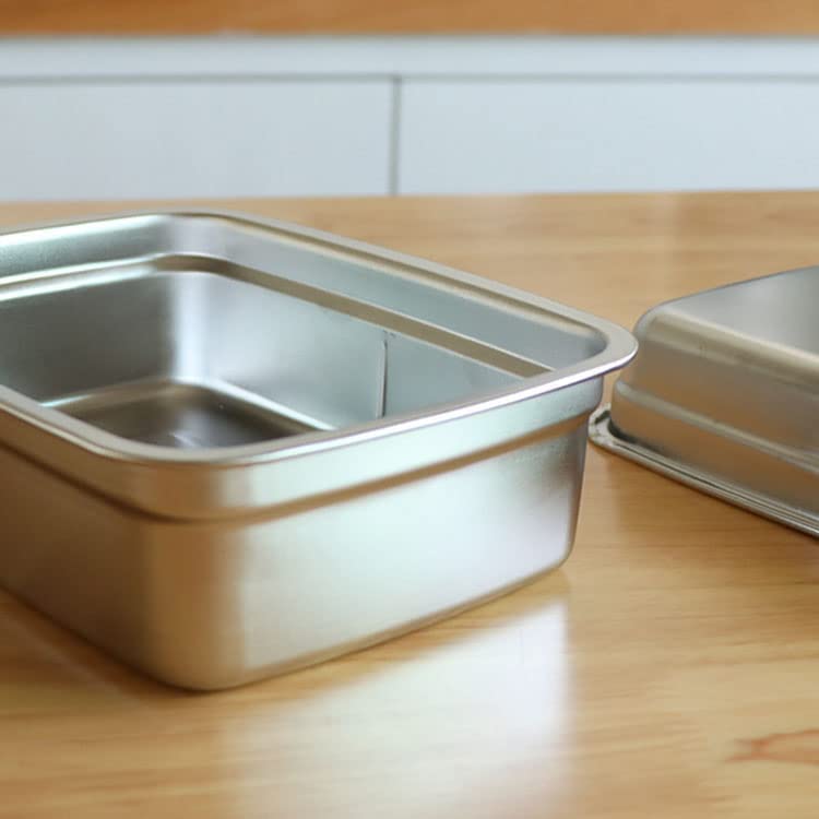 Single Compartment Insulated Lunch Box Stainless Steel Handy Lunch Box with Wooden Style lid Tiffin Box for school and office 800ml