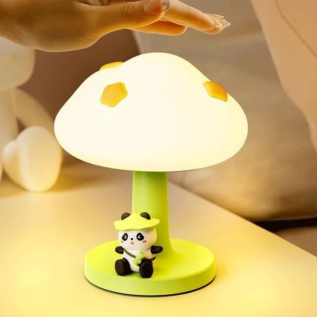 Cute Panda Night Light for Kids, Nursery Silicone Night Light, USB Charging LED Lamp, Room Decor, Gifts for Toddler Children Teenage Girls Valentine's Da