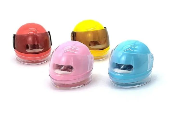 Cutest Imported Stuff Helmet Shape Pencil Sharpener for Kids - Pack of 10 Pcs