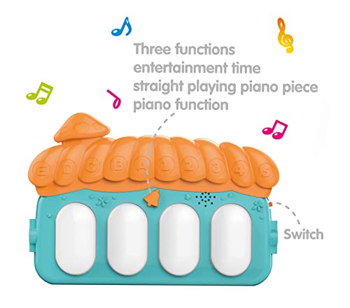 Baby Gym Play Mat, Kick and Play Piano Gym, Musical Activity Center with Cute Hanging Toys For Kids - Multicolor