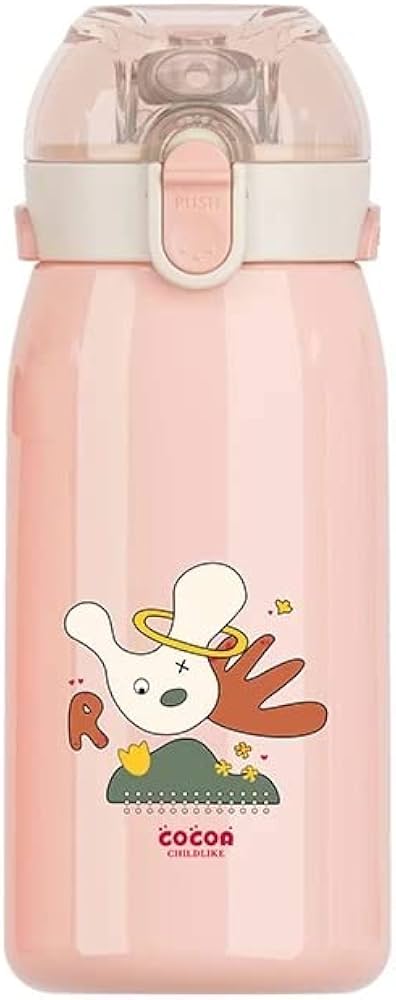 Namfy Thermos Stainless Steel Bottle for Kids - BPA Free, Hot & Cold One Click Open – 530 ML - Assorted