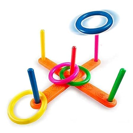 RATNA S FIT Fun 2 in 1 Basket-Bottle Ringtoss Target Game |Indoor and Outdoor Activity Party Games for Kids and Adults|