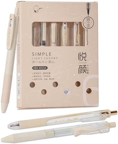 Stylish Retractable Gel Pen Set – Smooth Writing & Quick Dry Ink | 6 Pens in one Pack