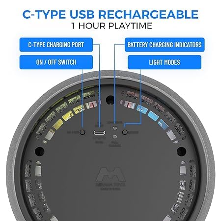 C-Type USB Rechargeable LED Hover Football | Air Football Mothership | Soccer Ball Best Gift for Boys Girls