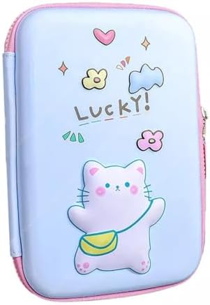 Single Compartment Pencil Case Cute Large Capacity Hardtop Pencil Case Organizer School Kids Girls Women Pen Holder Pouch Multi Purpose - Color & Design May Vary