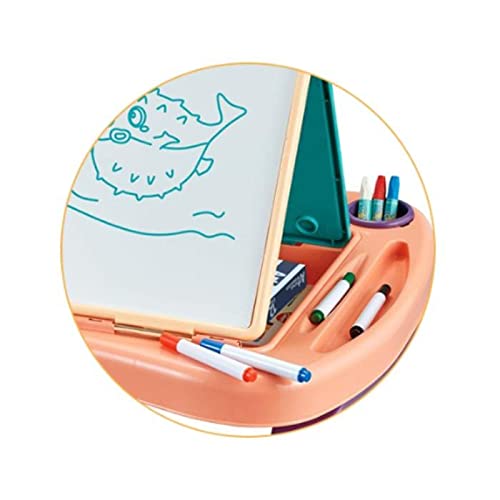 2-in-1 Multifunctional Whiteboard and Blackboard Slate for Kids - Learning Toy with Colors & Stationary Items for Kids School Supplies