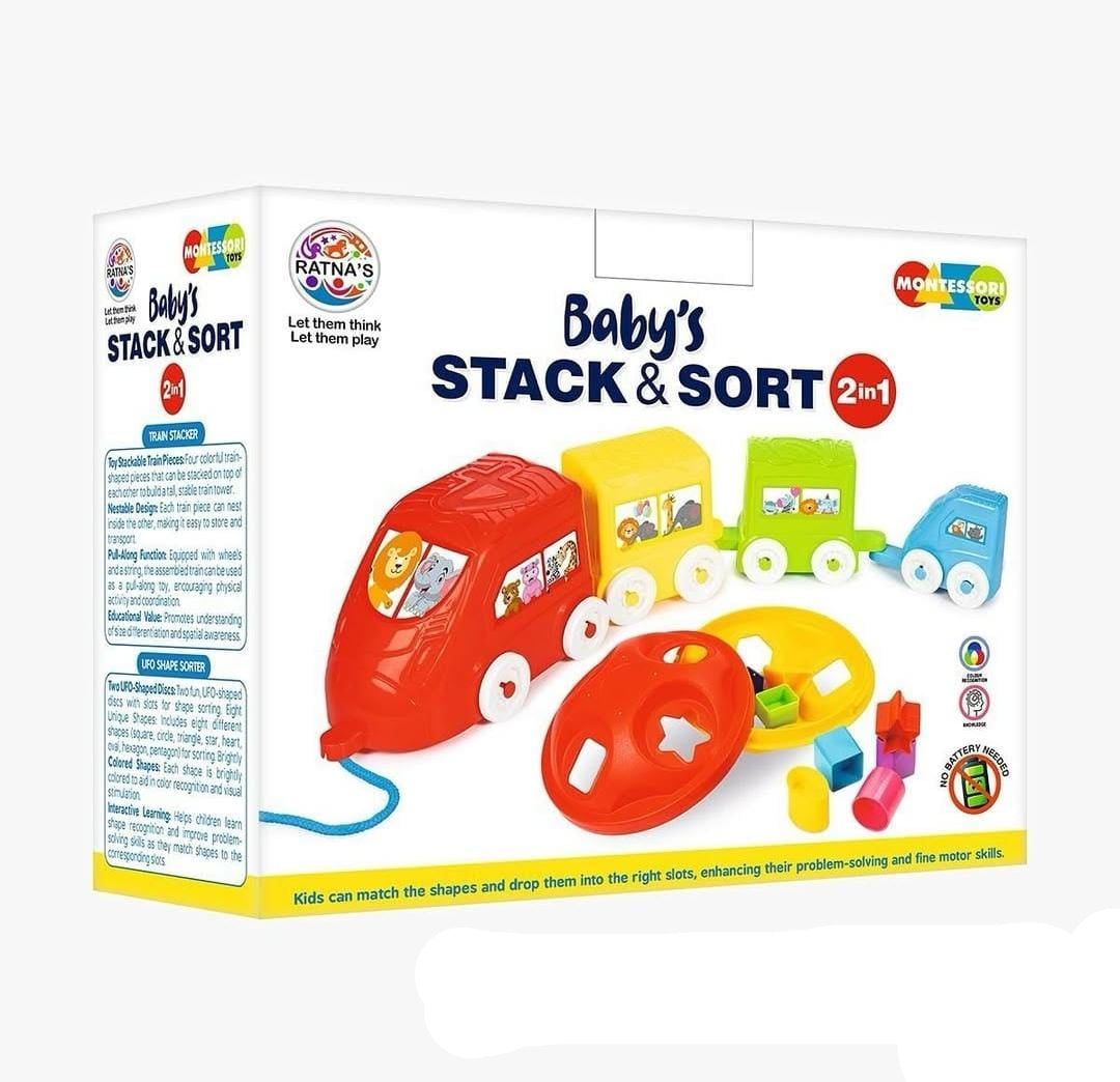 Ratna's Baby's Stack & Sort 2 in 1 - Multicolor