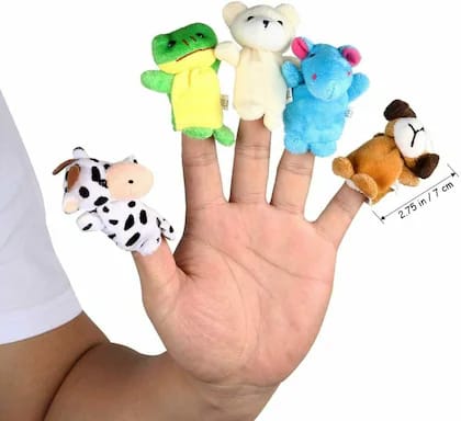Animals Finger Puppet Toys | Mini Plush Figures Toy for Kids & Magician, Soft Hands Finger Puppets Game