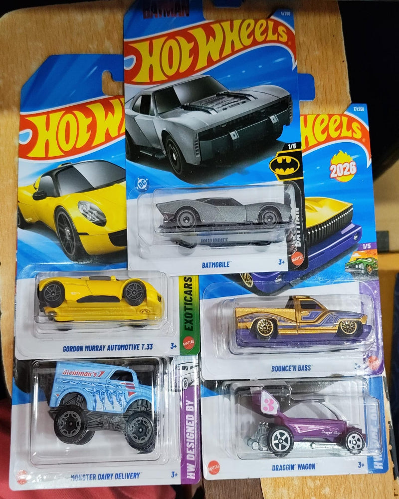 Hot Wheels Mainline - Combo Pack of 5 Cars - Mix Case 1