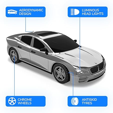 Mirana Chrome Tracer | Rechargeable High Speed Racing RC Car | On Click Nitro Boost | Remote Control Car Toys for Kids | Limited Edition | Multicolor