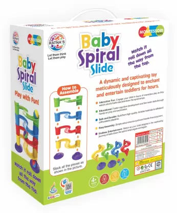 Ratnas Baby Spiral Slide Rainbow Roller Ball Drop | Multicolor