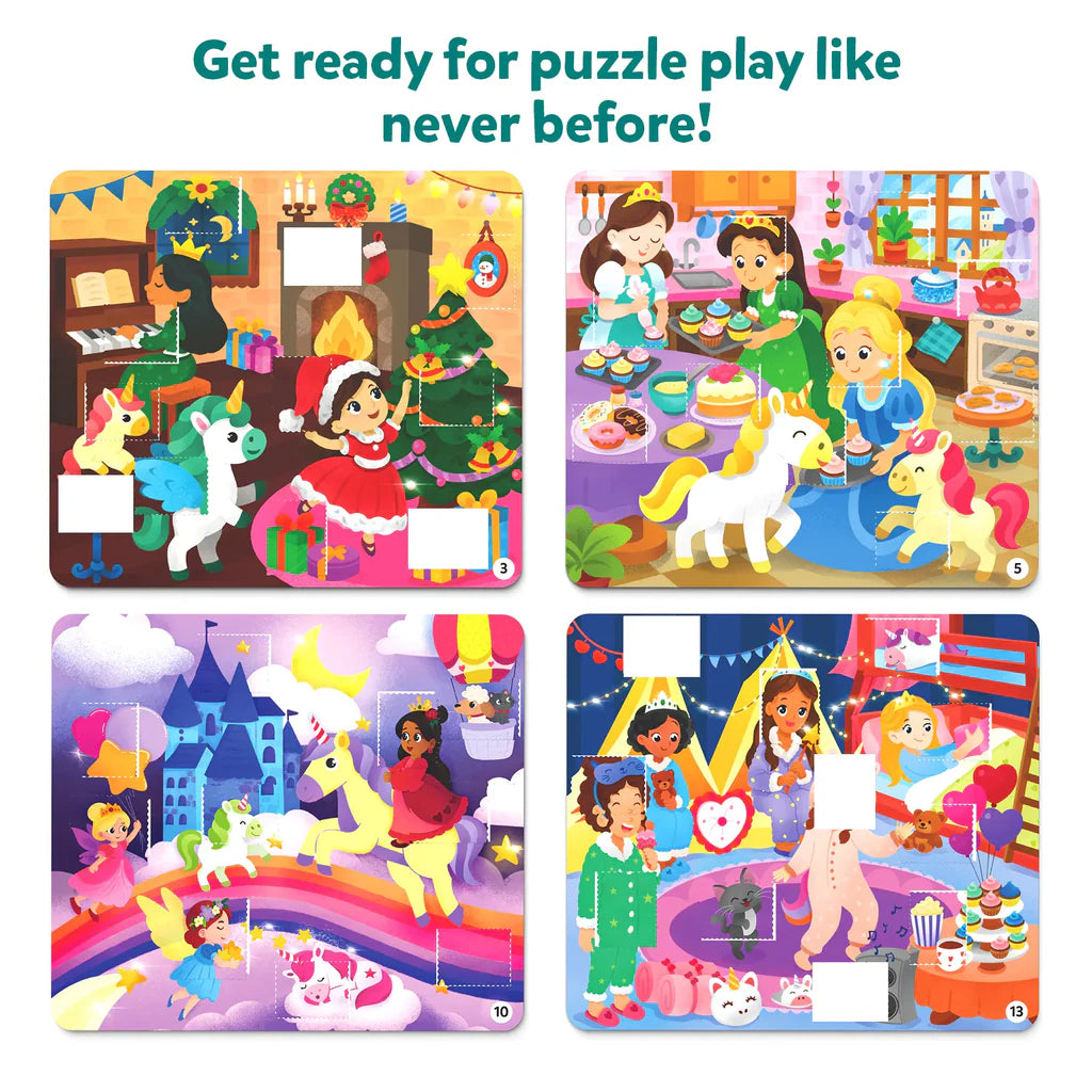 Skillmatics Tape It: Unicorns & Princesses | Sticker Puzzle Activity (Ages 4-8)