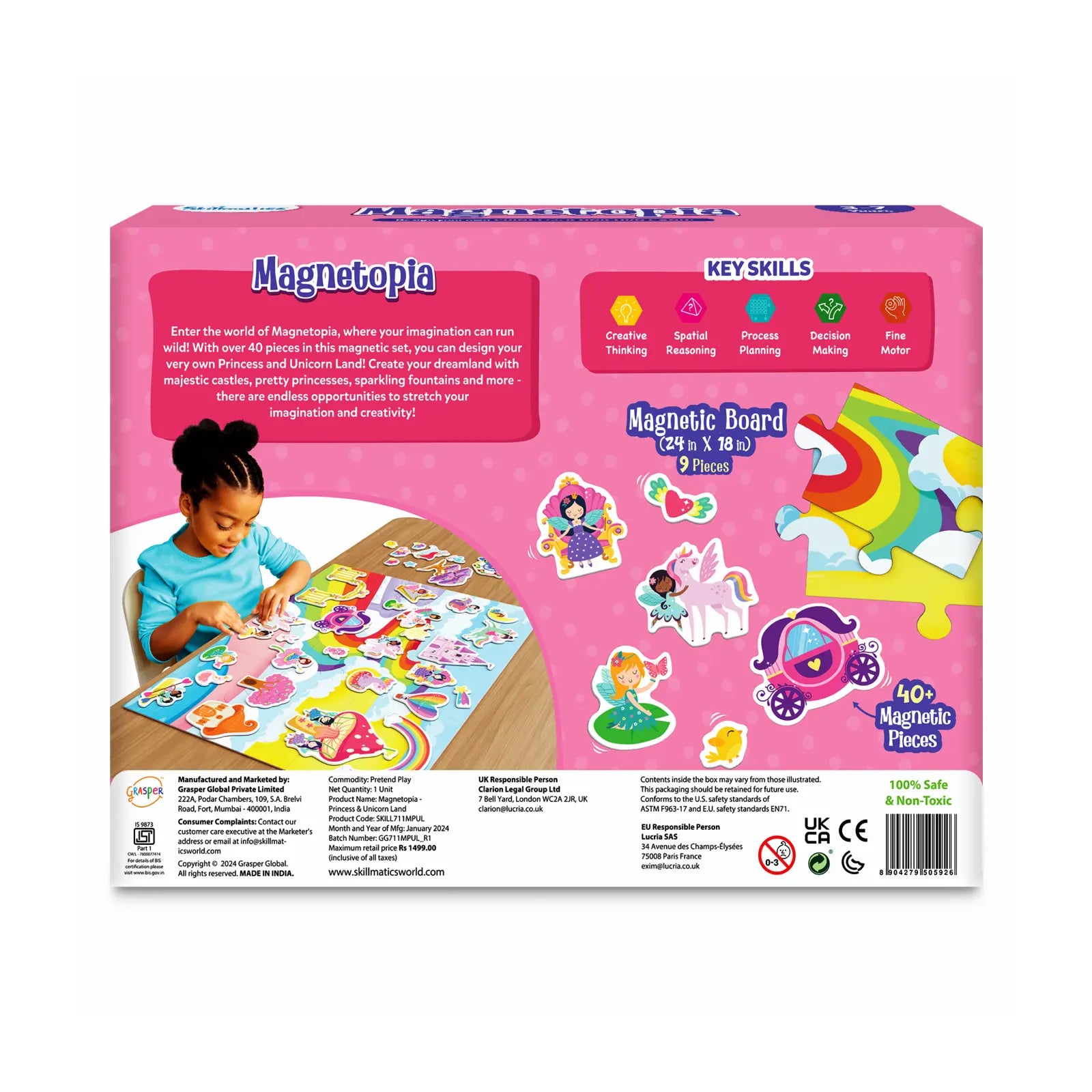 Magnetopia - Princess & Unicorn Land | Interactive Pretend Play Set - Multicolor
