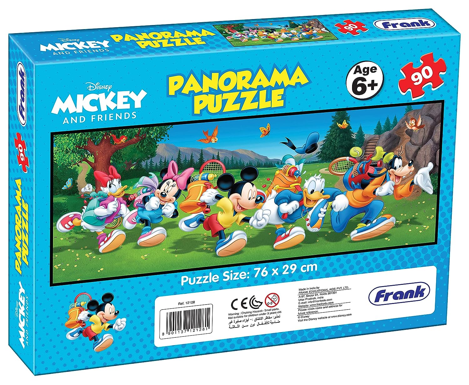 Frank Disney Mickey Mouse and Friends 90 Piece Panorama Jigsaw Puzzle
