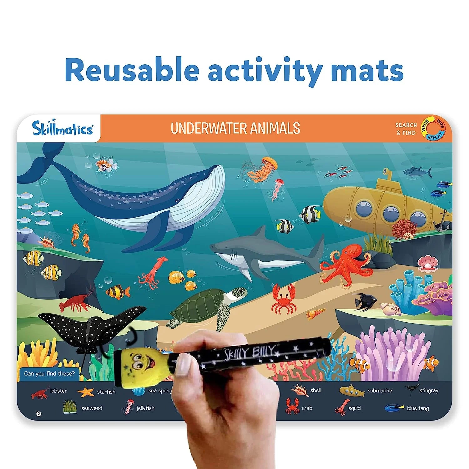 Skillmatics Search And Find Animals, Activity Mats for kids