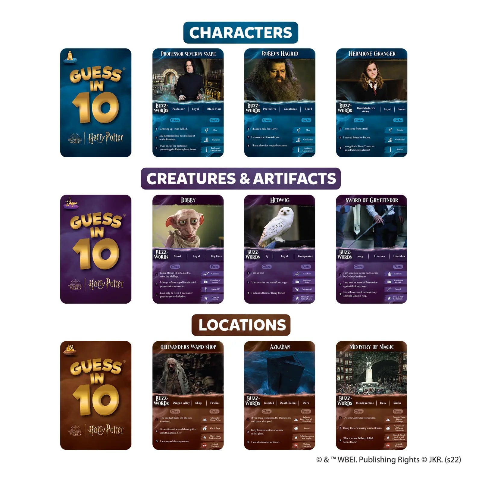 Skillmatics Guess in 10: Harry Potter Board Game | Trivia game (ages 8+)
