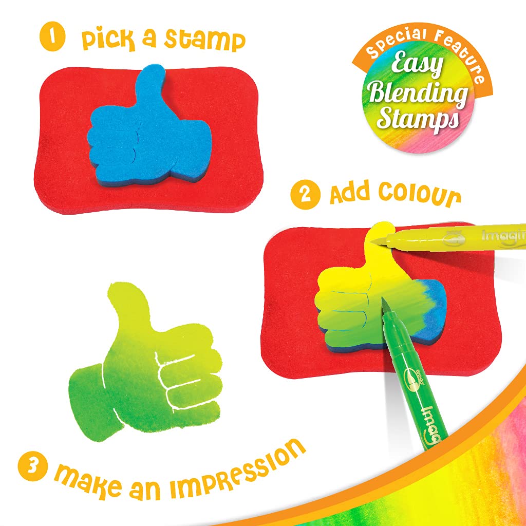 Imagimake Stamp Art Smiley – Coloring & Stamping Set