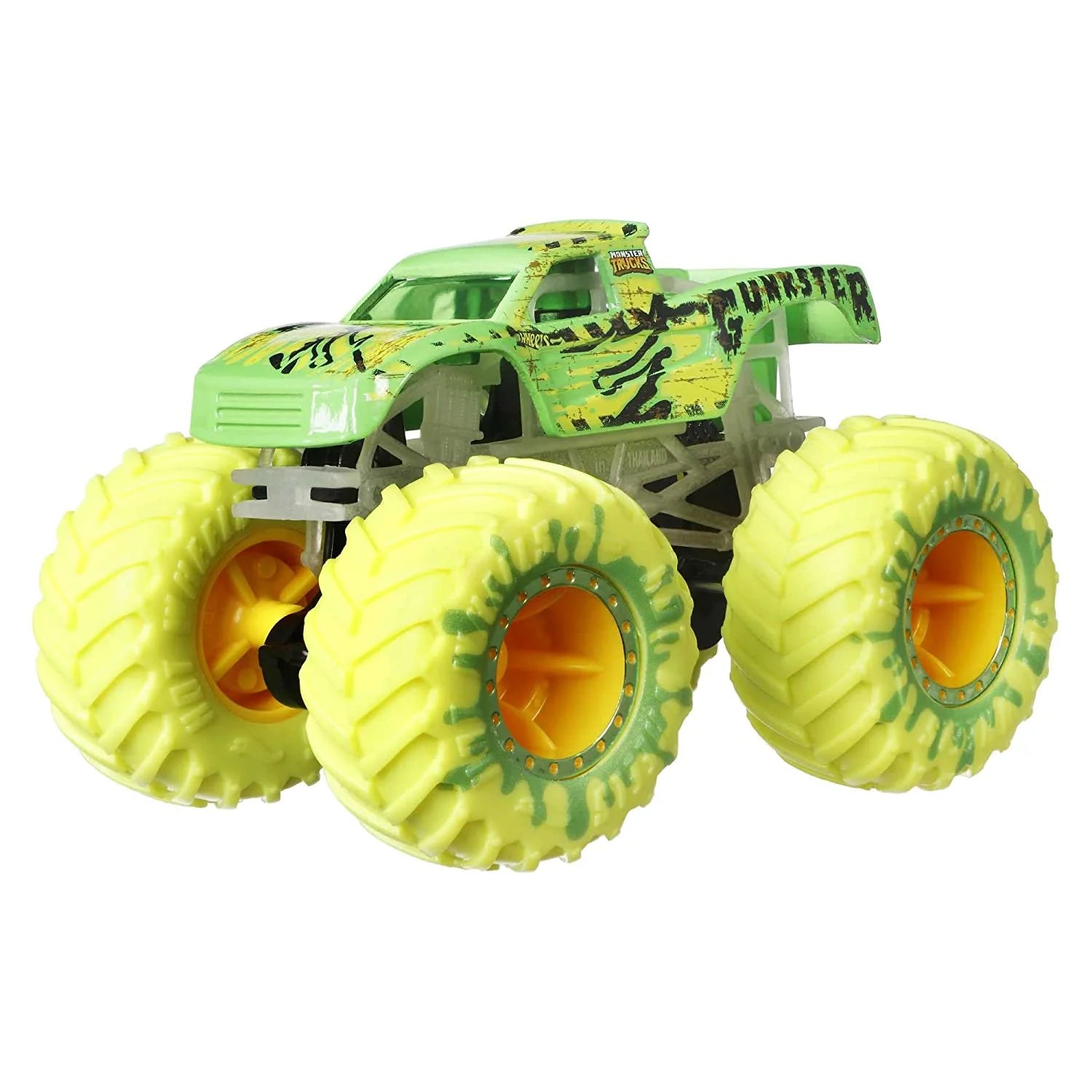 Hot Wheels Monster Trucks Glow In The Dark Multipack Of 10 Collectible For Gift - Multicolor