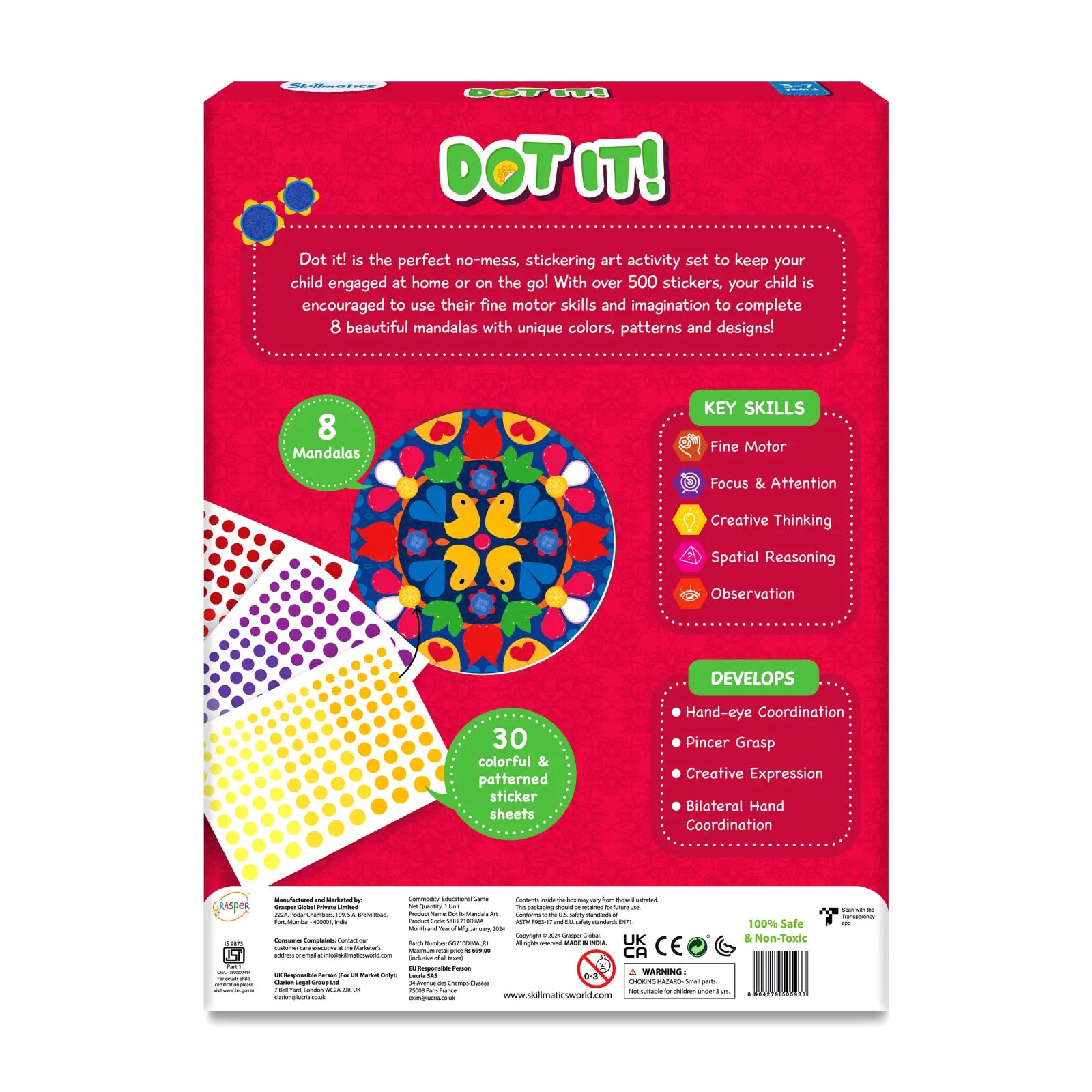 Skillmatics Dot it! - Mandala Art | No Mess Sticker Art | Multicolor