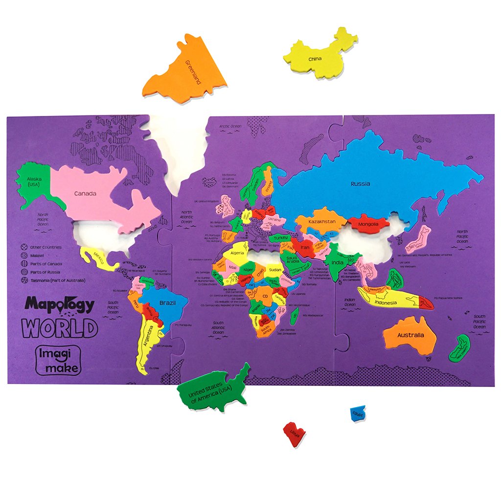 Imagimake: Mapology World- World Map and Its Countries