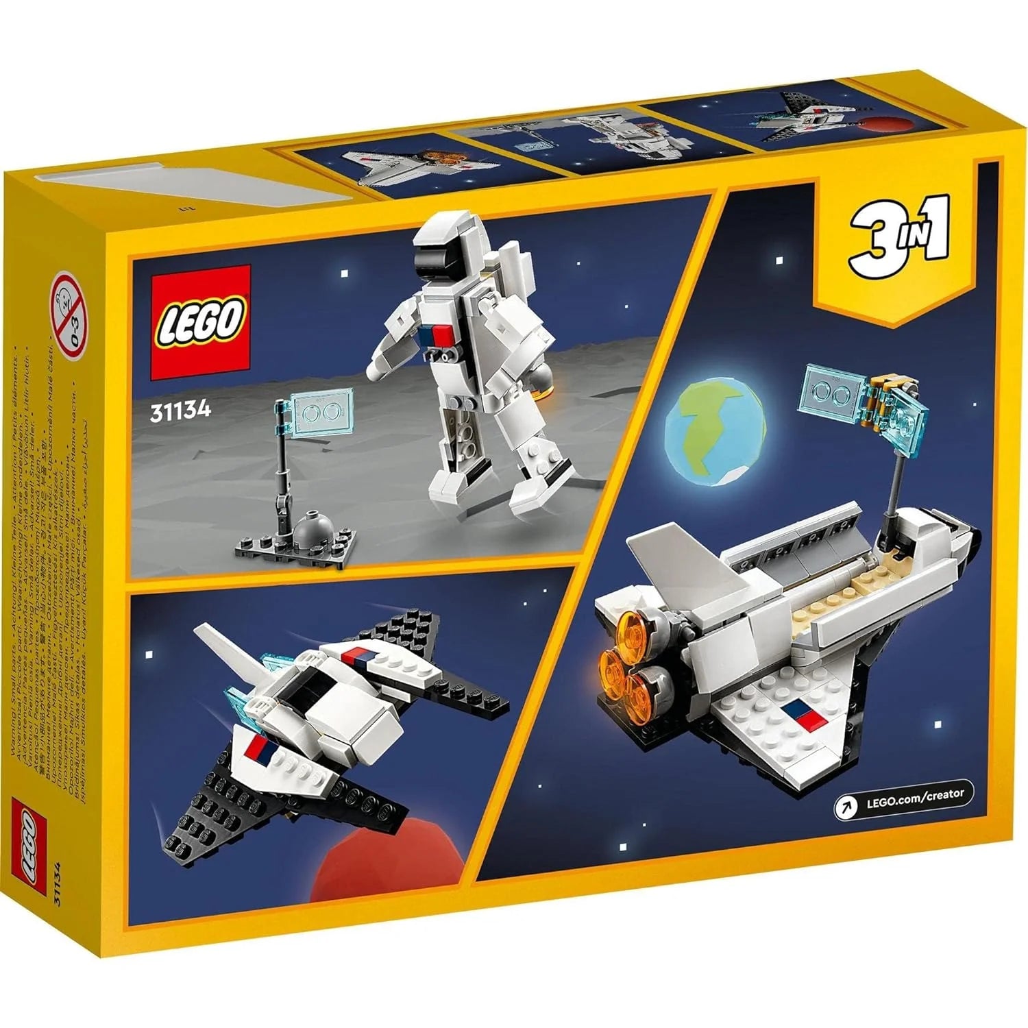 LEGO 31134 Creator 3 In 1 Space Shuttle Building Kit For Kids