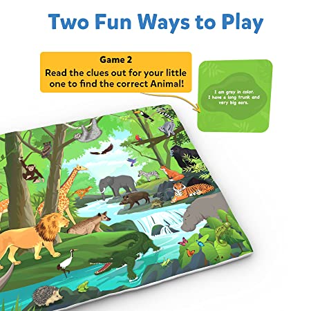 Skillmatics : Found It! Junior Animals - Play Mat & Floor Game - Multicolor