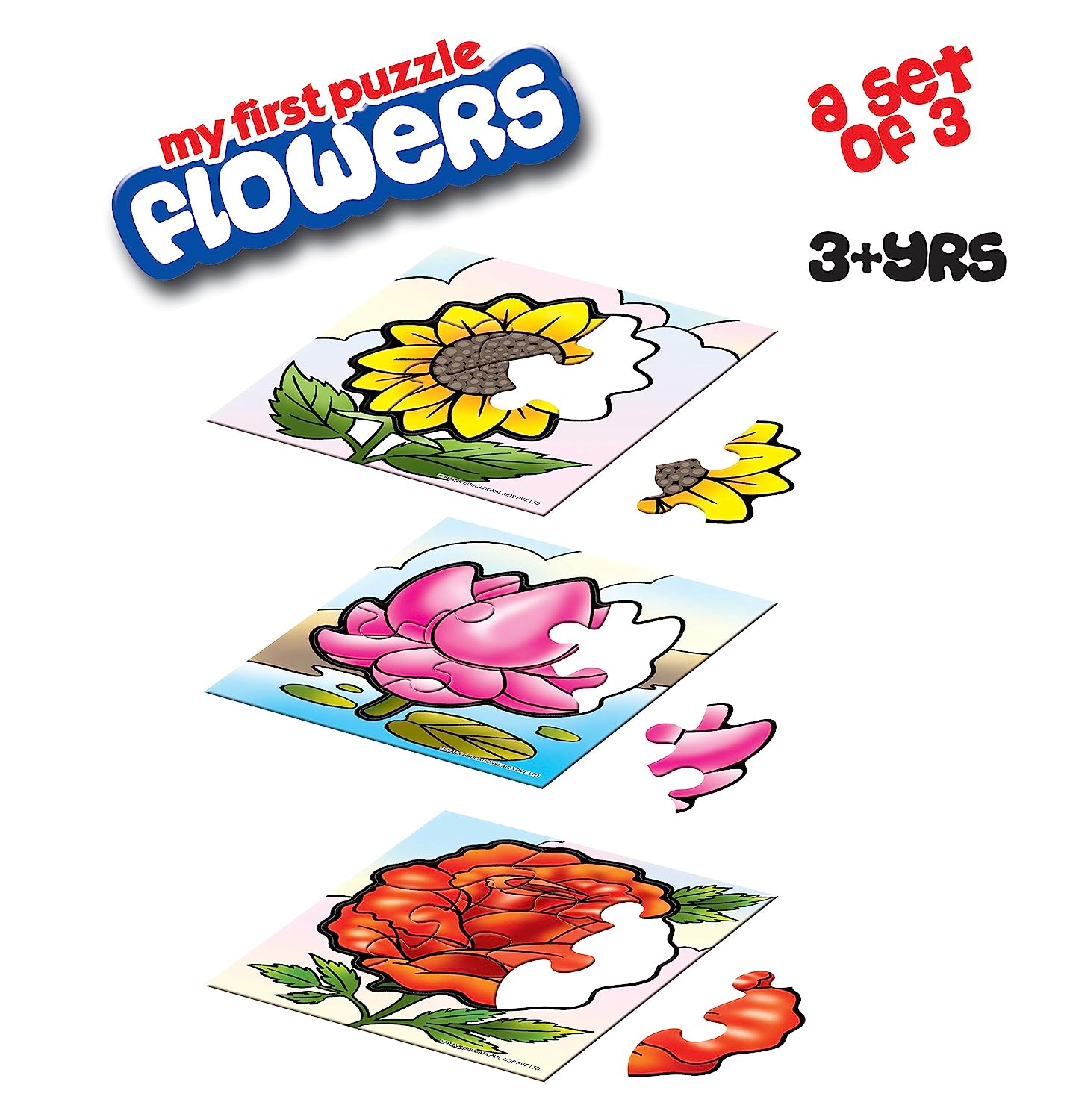 Frank My First Puzzles - Flowers - Set of 3 - Play and Learn
