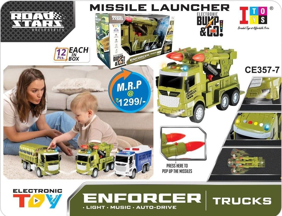 Itoys Missile Launcher Bump & Go | Light & Music