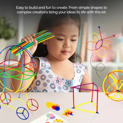 RATNA'S Straw Construction Kit Make Endless Combinations With Straws Diy Kits