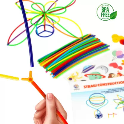 RATNA'S Straw Construction Kit Make Endless Combinations With Straws Diy Kits