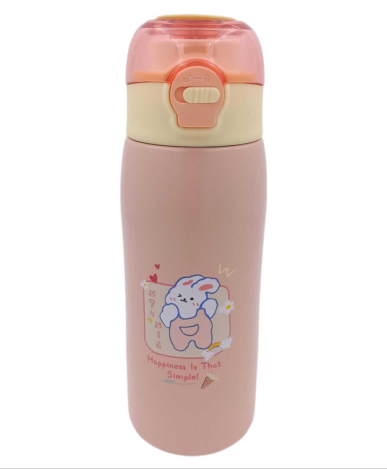 Insulated Stainless Steel Bottle - Hot and Cold Water Bottle for Girls/Flask for Kids (380ml)