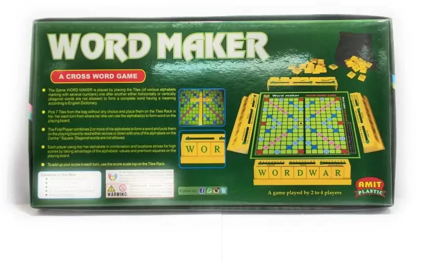 Kids Game Word Maker play Creative Word Maker Educational Board Game for 2 to 4 Players