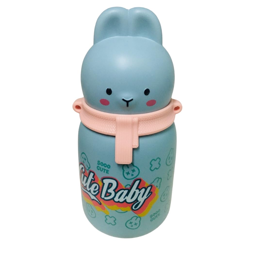 Double Wall Stainless Steel Vacuum Cute Baby Cap Bottle 350ml