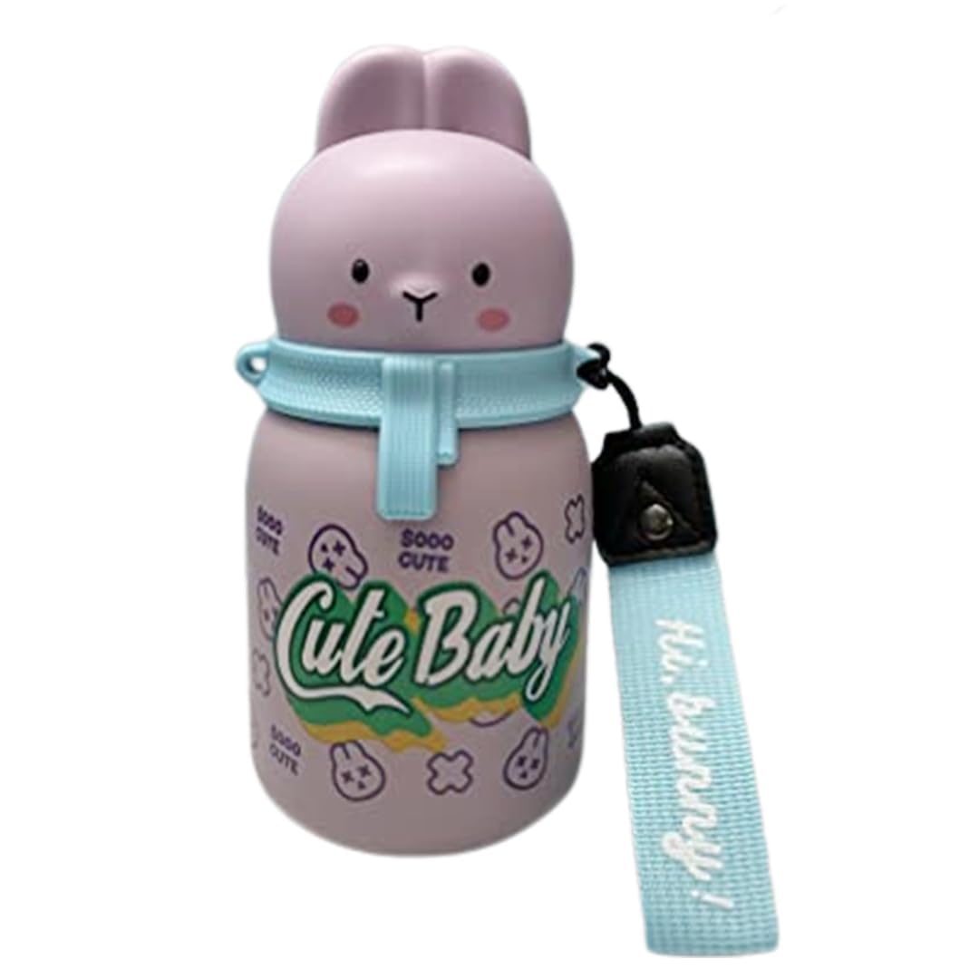 Double Wall Stainless Steel Vacuum Cute Baby Cap Bottle 350ml