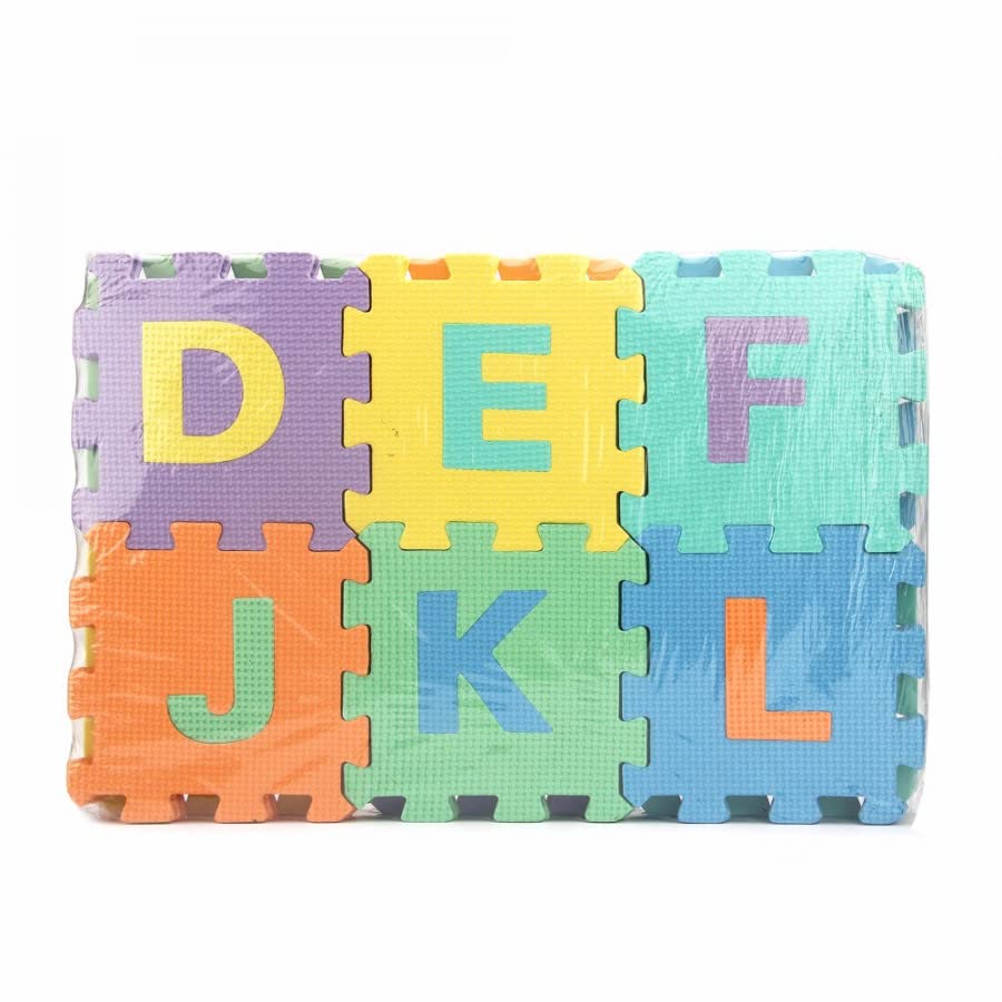 Mini Puzzle Foam EVA Mat for Kids – Interlocking Learning Alphabet (A to Z) and Number (0 to 10) Memory Mat for Kids