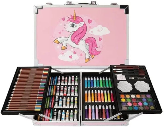 Color Box Shop Color Box with Coloring Kit, Drawing Color Pencils, Water Colors, Oil ...