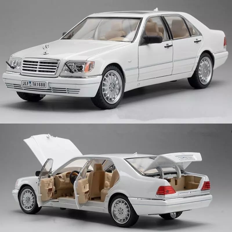 Mercedes Benz W140 S320 Diecast Classic Car 1:24 Model Sound & Light - Assorted