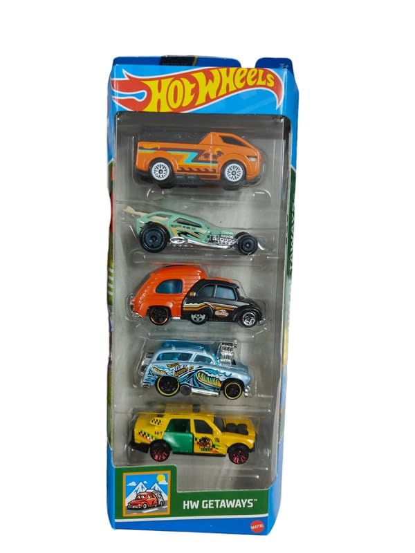 Hot Wheels Car HW Getaways Set of 5 (2024 Edition) - Multicolor