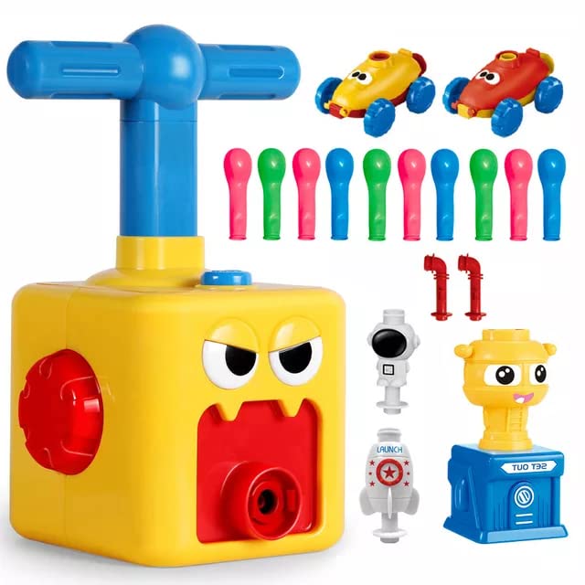 Cots and Cuddles Balloon Launcher for Kids, Power Balloon Car Toy for Kids, Manual Balloon Pump Cars Toys for Kids - Multicolor