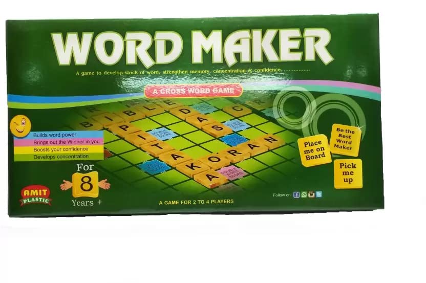 Kids Game Word Maker play Creative Word Maker Educational Board Game for 2 to 4 Players