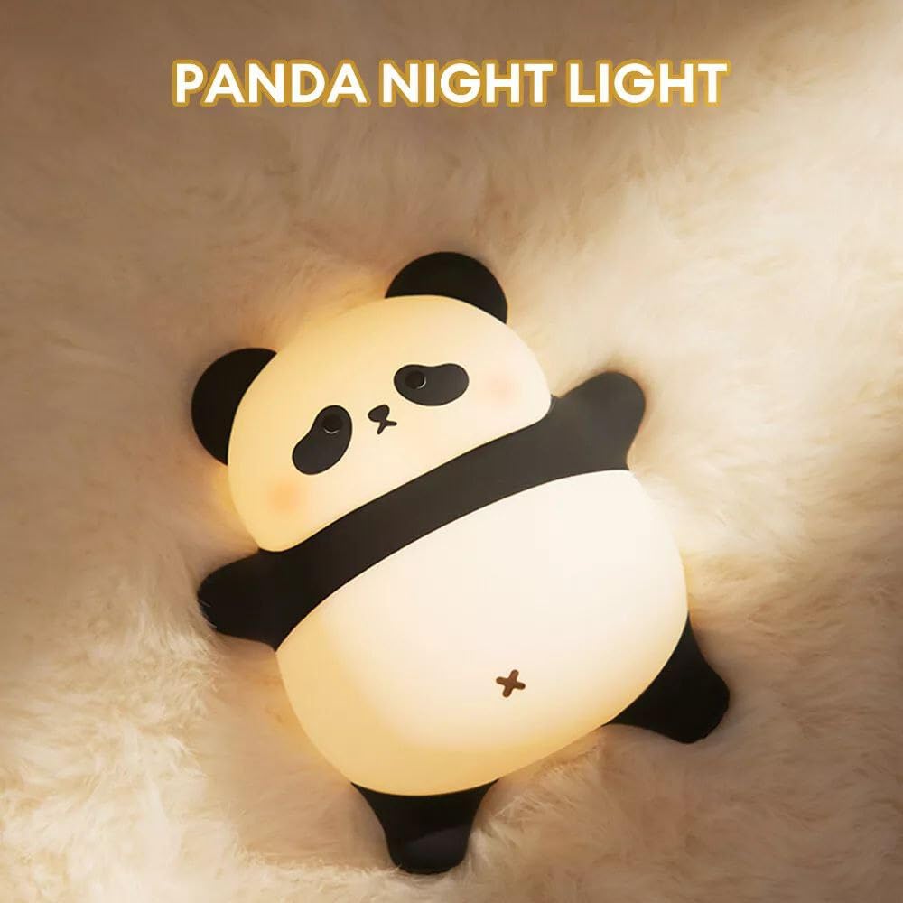 Night Light,Rechargeable Cute Lamp with 3-Level Brightness,Silicone Night Lamp,Kids Night Lights for Bedroom,Baby Nursery and Study Desk-Christmas Night Light - Without Box