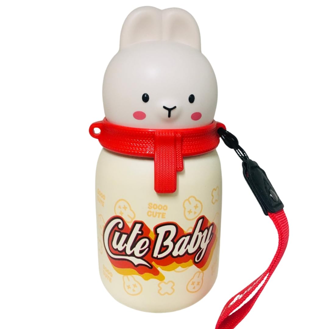 Double Wall Stainless Steel Vacuum Cute Baby Cap Bottle 350ml