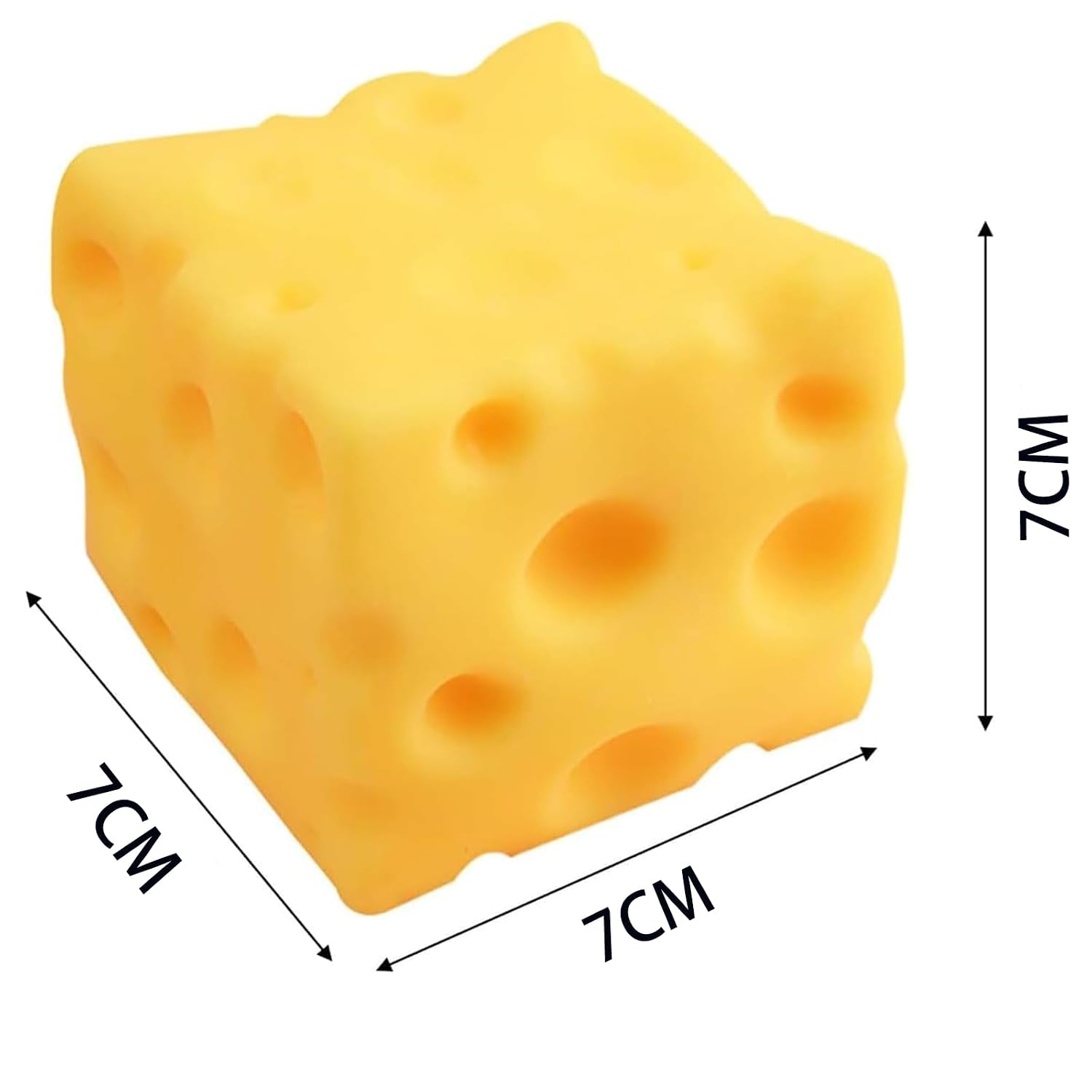 Cheese Squishy, Soft Cheese Squishy Stress Relief Block, Cheese Squeeze Stress Toy, Portable Decompression Sensory Toy, Anxiety Relief Calming Fidget Toy for Adults Office Home Travel