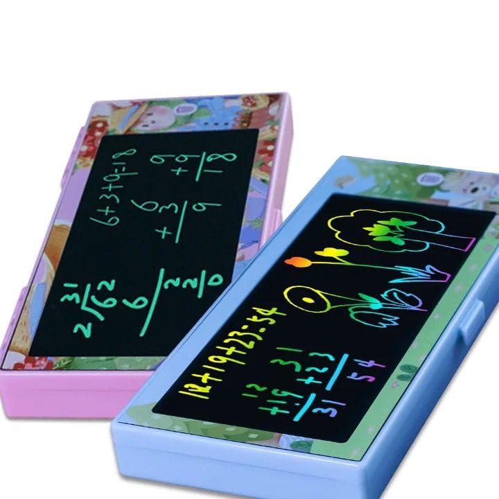 Pencil Box for Kids | Pencil Case with LCD Screen and Writing Pen with Erase Button | Pen Case for Students | Pencil Box for kids | Multicolor